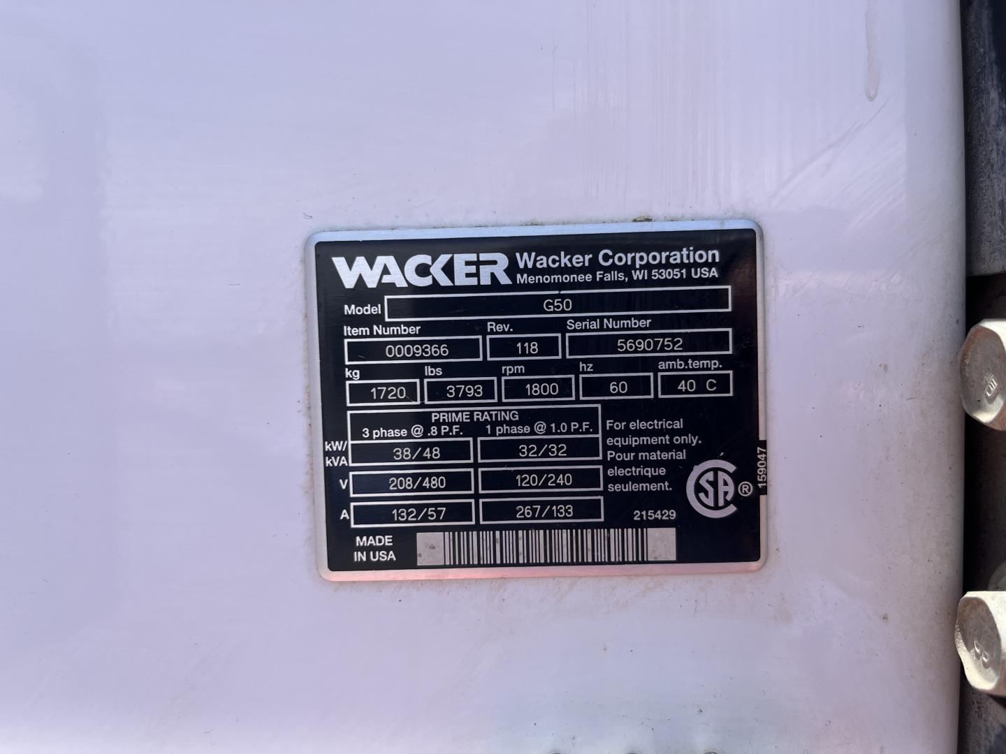 PLANTA DE LUZ WACKER G-50